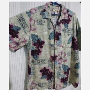 Caribbean joe Hawaiian Shirt for Men Size Medium Short Sleeve tropical shirt